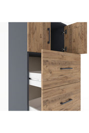 Hyperion Dolap Tek Raflı 4 Çekmeceli 2 Kapaklı 60x44x182 - S56M025V6B