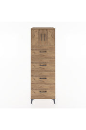 Hyperion Dolap Tek Raflı 4 Çekmeceli 2 Kapaklı 60x44x182 - S56M025V9B