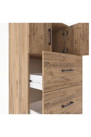 Hyperion Dolap Tek Raflı 4 Çekmeceli 2 Kapaklı 60x44x182 - S56M025V9B