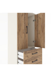 Hyperion Dolap Tek Raflı 5 Çekmeceli Tek Askılı 60x44x182 - S56M026V3B