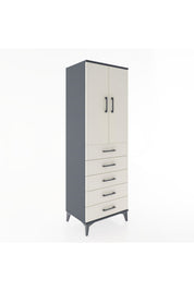 Hyperion Dolap Tek Raflı 5 Çekmeceli Tek Askılı 60x44x182 - S56M026V4B