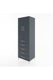 Hyperion Dolap Tek Raflı 5 Çekmeceli Tek Askılı 60x44x182 - S56M026V5B