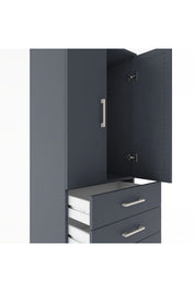 Hyperion Dolap Tek Raflı 5 Çekmeceli Tek Askılı 60x44x182 - S56M026V5B