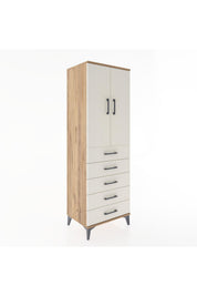 Hyperion Dolap Tek Raflı 5 Çekmeceli Tek Askılı 60x44x182 - S56M026V7B