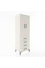 Hyperion Dolap Tek Raflı 4 Çekmeceli Tek Askılı 60x44x182 - S56M027V1B