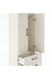 Hyperion Dolap Tek Raflı 4 Çekmeceli Tek Askılı 60x44x182 - S56M027V1B