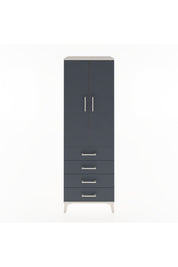 Hyperion Dolap Tek Raflı 4 Çekmeceli Tek Askılı 60x44x182 - S56M027V2B