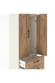 Hyperion Dolap Tek Raflı 4 Çekmeceli Tek Askılı 60x44x182 - S56M027V3B