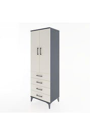 Hyperion Dolap Tek Raflı 4 Çekmeceli Tek Askılı 60x44x182 - S56M027V4B