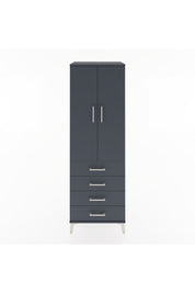 Hyperion Dolap Tek Raflı 4 Çekmeceli Tek Askılı 60x44x182 - S56M027V5B