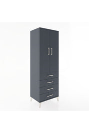 Hyperion Dolap Tek Raflı 4 Çekmeceli Tek Askılı 60x44x182 - S56M027V5B