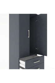Hyperion Dolap Tek Raflı 4 Çekmeceli Tek Askılı 60x44x182 - S56M027V5B