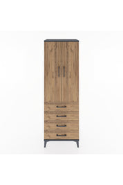 Hyperion Dolap Tek Raflı 4 Çekmeceli Tek Askılı 60x44x182 - S56M027V6B