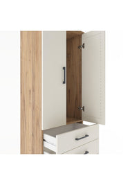 Hyperion Dolap Tek Raflı 4 Çekmeceli Tek Askılı 60x44x182 - S56M027V7B