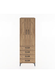 Hyperion Dolap Tek Raflı 4 Çekmeceli Tek Askılı 60x44x182 - S56M027V9B