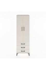 Hyperion Dolap Tek Raflı 3 Çekmeceli Tek Askılı 60x44x182 Aytaşı-Aytaşı