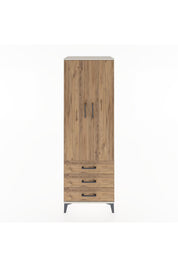 Hyperion Dolap Tek Raflı 3 Çekmeceli Tek Askılı 60x44x182 Aytaşı-Çam