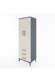 Hyperion Dolap Tek Raflı 3 Çekmeceli Tek Askılı 60x44x182 - S56M028V4B