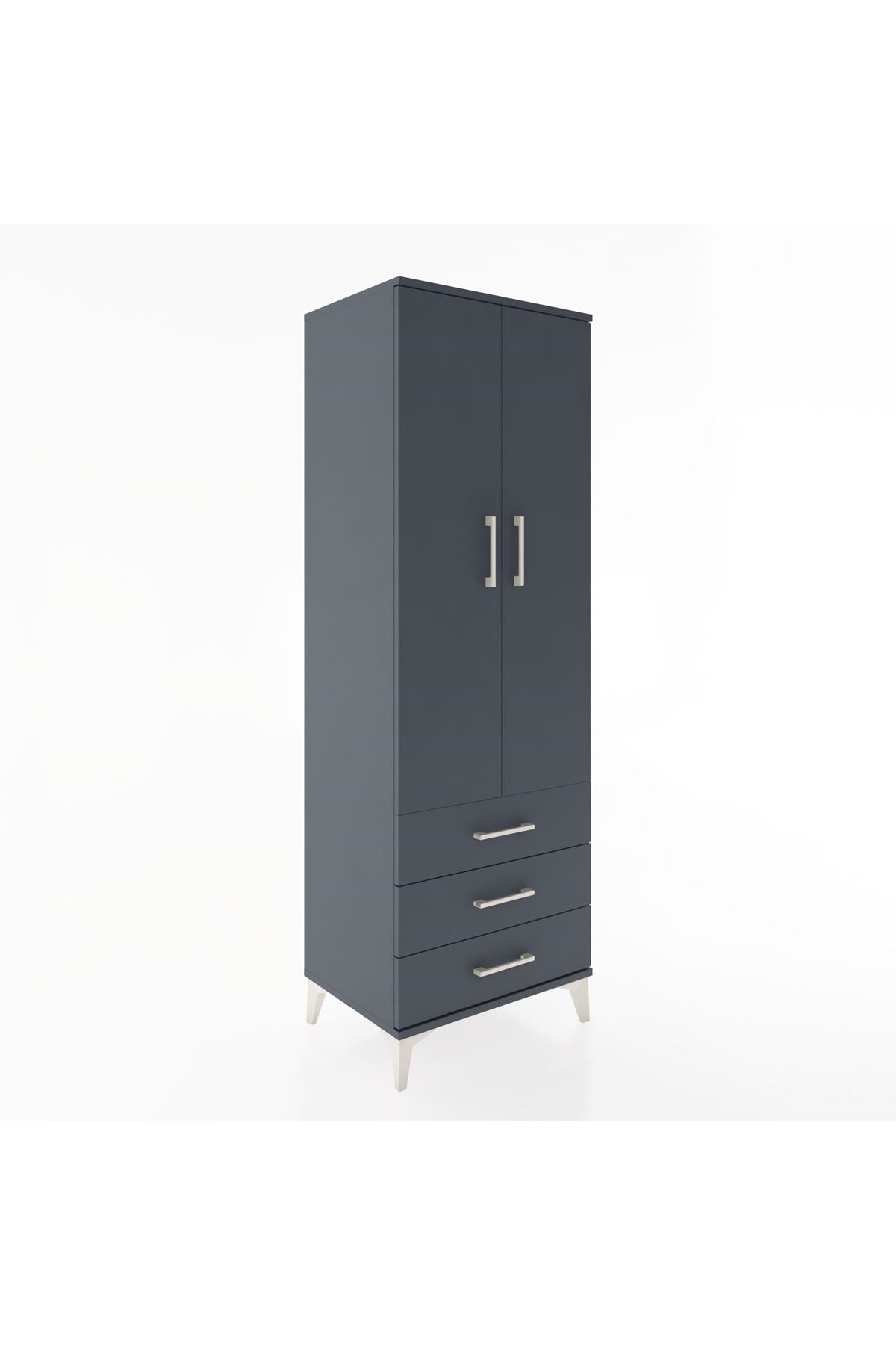 Hyperion Dolap Tek Raflı 3 Çekmeceli Tek Askılı 60x44x182 - S56M028V5B