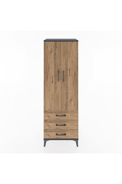 Hyperion Dolap Tek Raflı 3 Çekmeceli Tek Askılı 60x44x182 - S56M028V6B