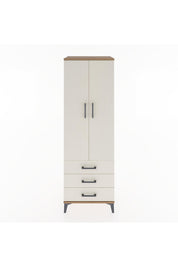 Hyperion Dolap Tek Raflı 3 Çekmeceli Tek Askılı 60x44x182 - S56M028V7B