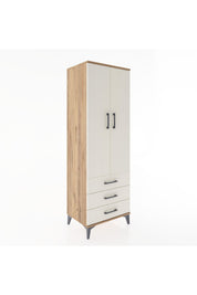 Hyperion Dolap Tek Raflı 3 Çekmeceli Tek Askılı 60x44x182 - S56M028V7B