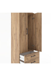 Hyperion Dolap Tek Raflı 3 Çekmeceli Tek Askılı 60x44x182 - S56M028V9B