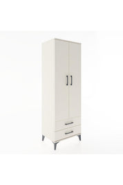 Hyperion Dolap Tek Raflı 2 Çekmeceli Tek Askılı 60x44x182 - S56M029V1B