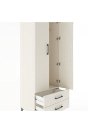 Hyperion Dolap Tek Raflı 2 Çekmeceli Tek Askılı 60x44x182 - S56M029V1B