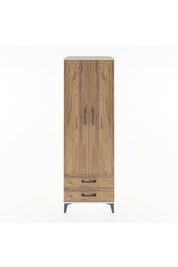 Hyperion Dolap Tek Raflı 2 Çekmeceli Tek Askılı 60x44x182 Aytaşı-Çam