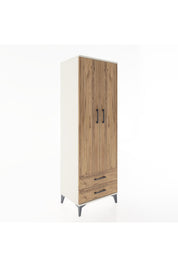 Hyperion Dolap Tek Raflı 2 Çekmeceli Tek Askılı 60x44x182 Aytaşı-Çam