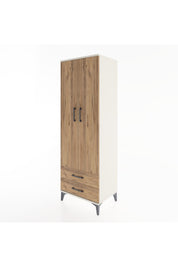 Hyperion Dolap Tek Raflı 2 Çekmeceli Tek Askılı 60x44x182 Aytaşı-Çam