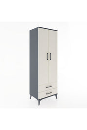 Hyperion Dolap Tek Raflı 2 Çekmeceli Tek Askılı 60x44x182 - S56M029V4B