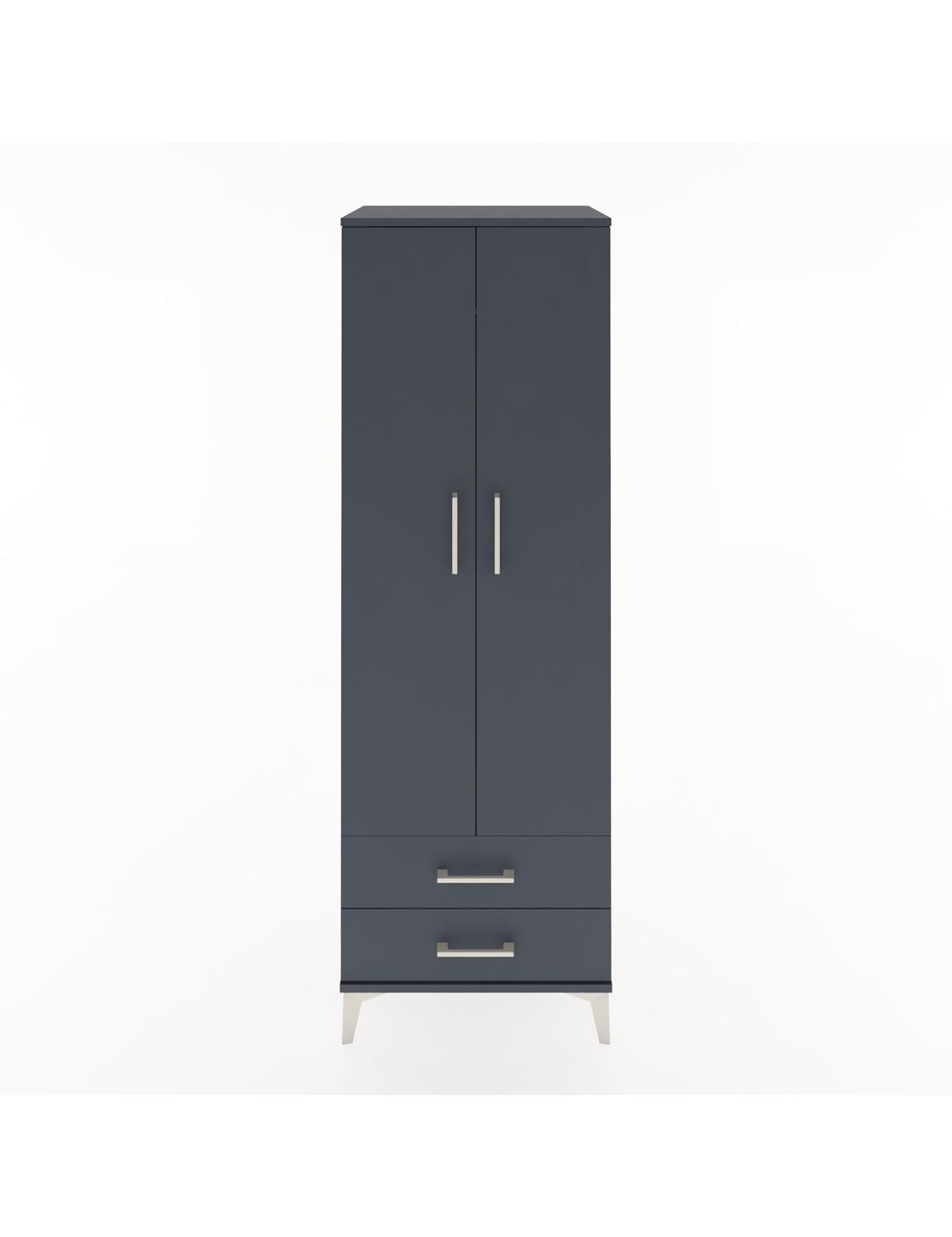 Hyperion Dolap Tek Raflı 2 Çekmeceli Tek Askılı 60x44x182 - S56M029V5B