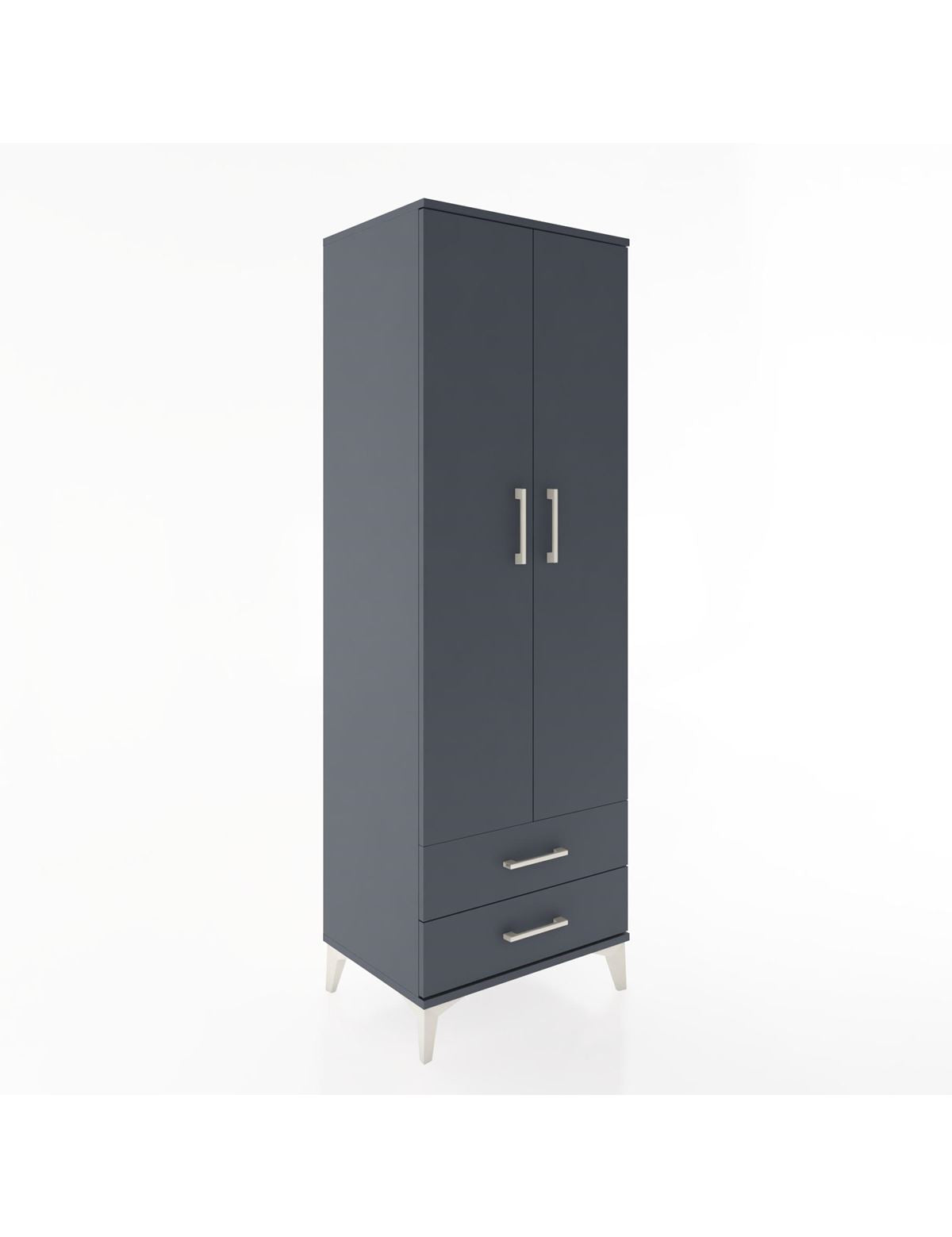 Hyperion Dolap Tek Raflı 2 Çekmeceli Tek Askılı 60x44x182 - S56M029V5B