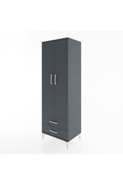 Hyperion Dolap Tek Raflı 2 Çekmeceli Tek Askılı 60x44x182 - S56M029V5B