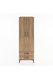 Hyperion Dolap Tek Raflı 2 Çekmeceli Tek Askılı 60x44x182 Çam-Çam