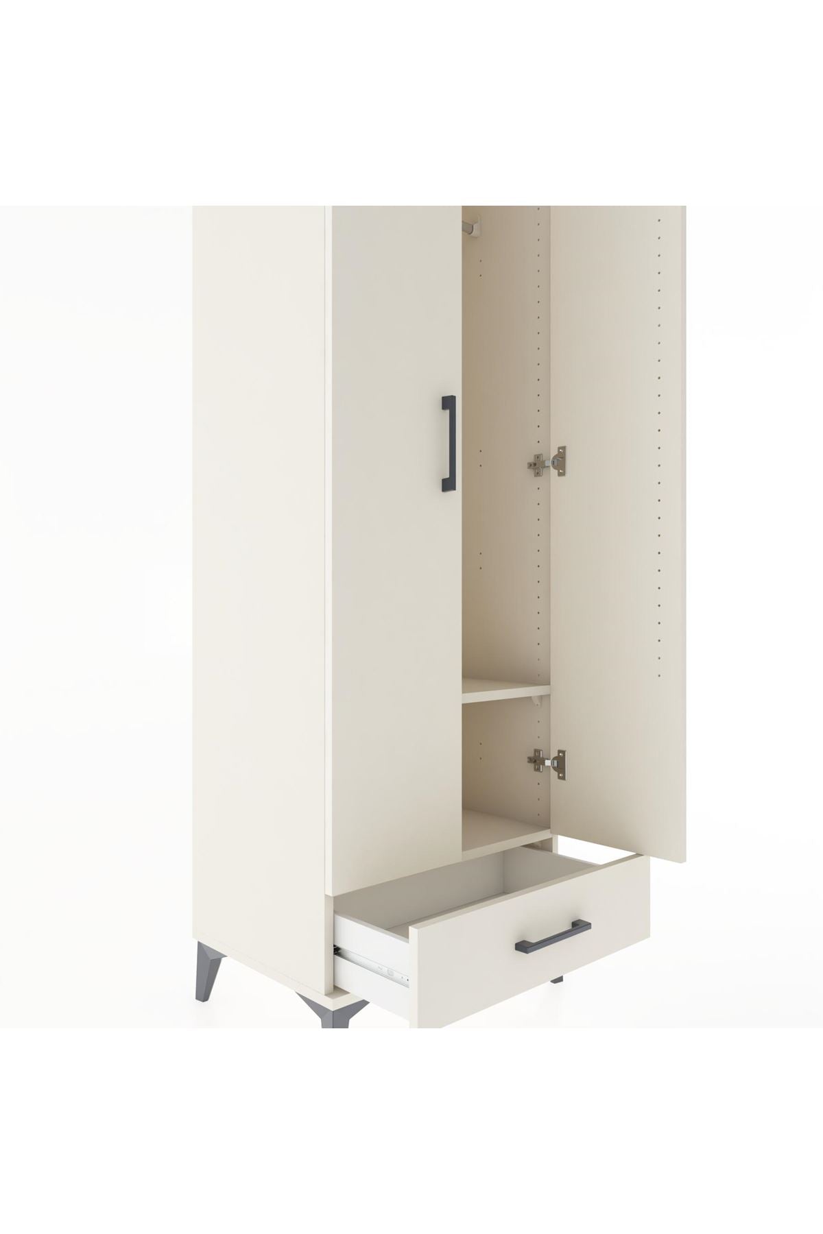 Hyperion Dolap 2 Raflı Tek Çekmeceli Tek Askılı 60x44x182 Aytaşı-Aytaşı