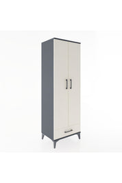 Hyperion Dolap 2 Raflı Tek Çekmeceli Tek Askılı 60x44x182 Antrasit-Aytaşı