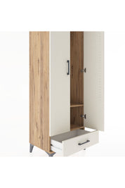 Hyperion Dolap 2 Raflı Tek Çekmeceli Tek Askılı 60x44x182 Çam-Aytaşı