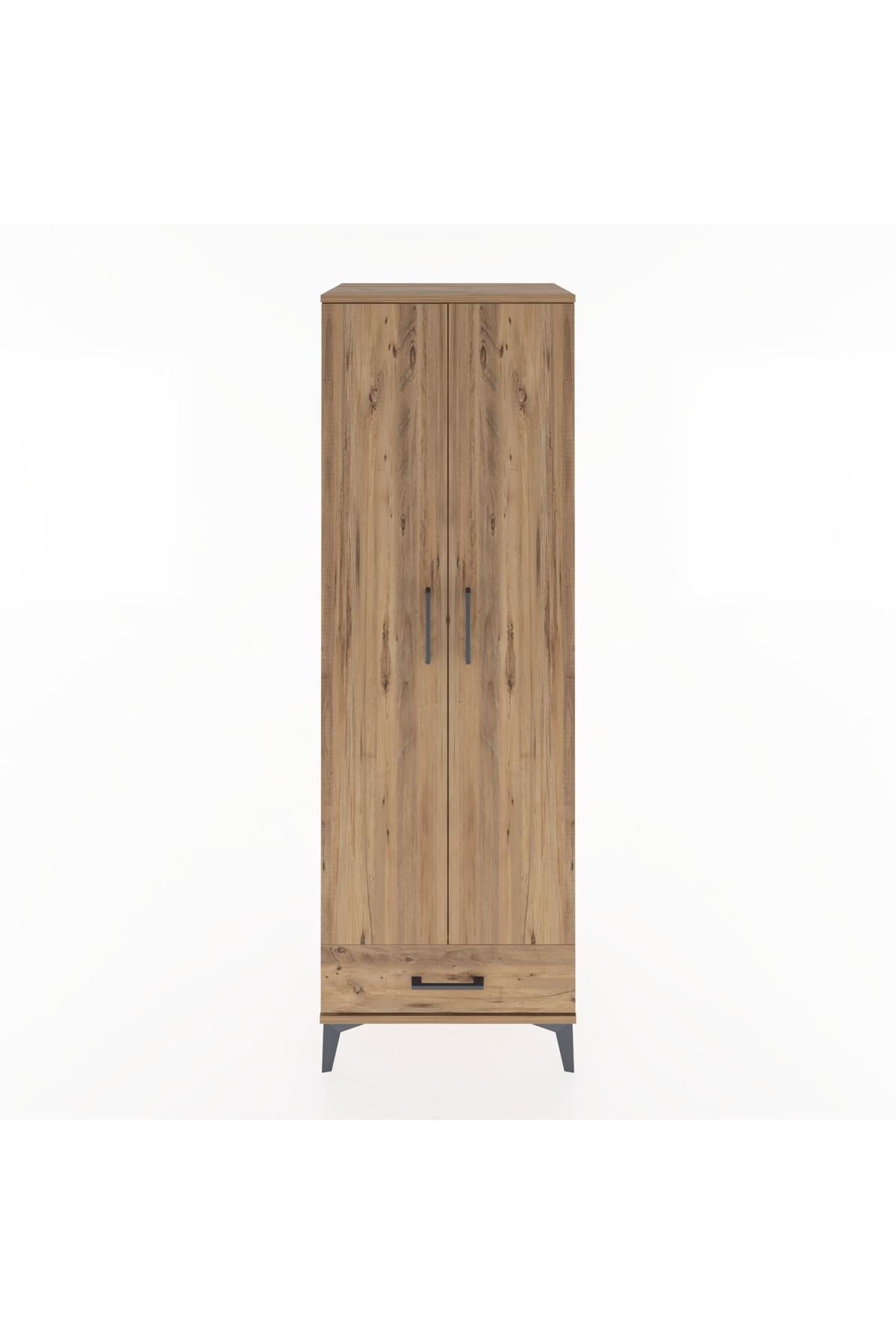 Hyperion Dolap 2 Raflı Tek Çekmeceli Tek Askılı 60x44x182 Çam-Çam