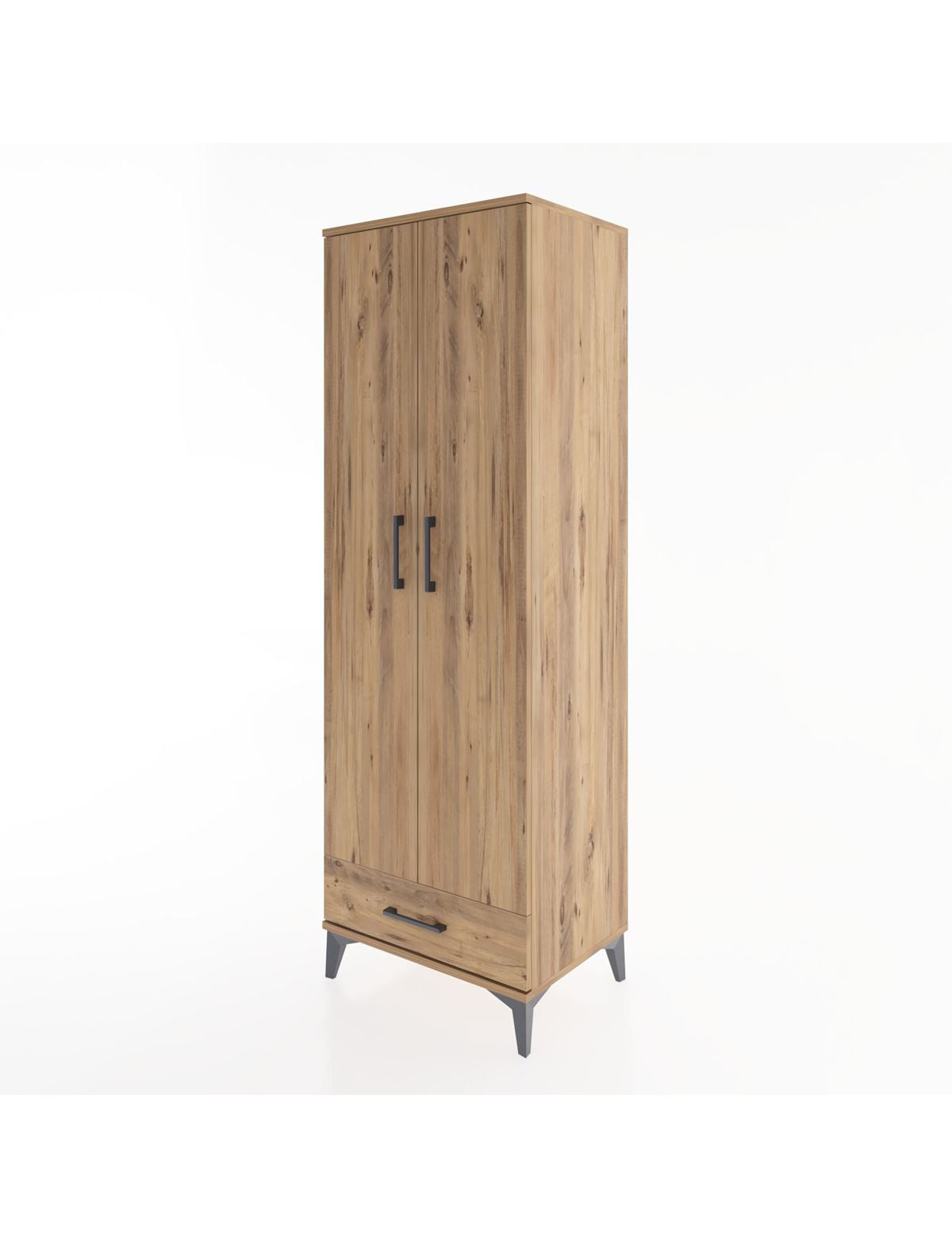 Hyperion Dolap 2 Raflı Tek Çekmeceli Tek Askılı 60x44x182 - S56M030V9B