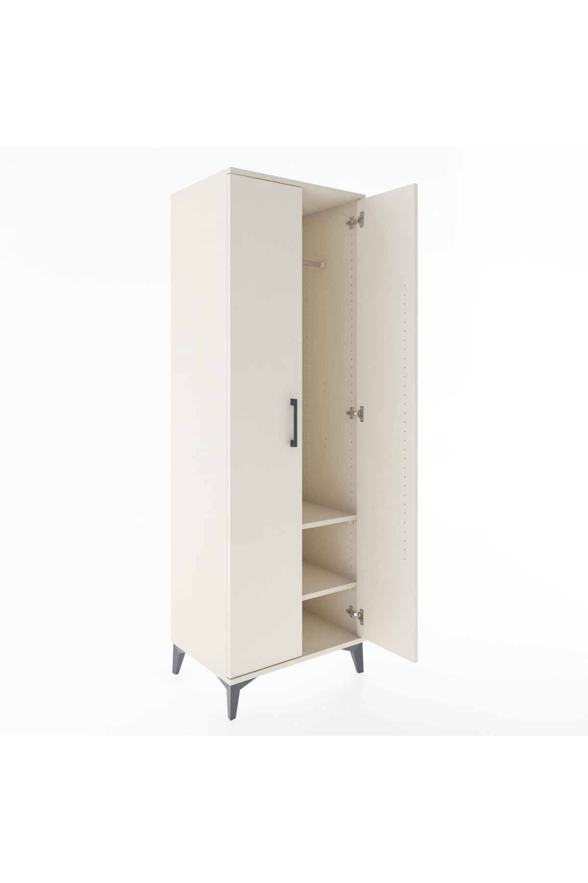 Hyperion Dolap 2 Raflı 2 Kapaklı Tek Askılı 60x44x182 Aytaşı-Aytaşı