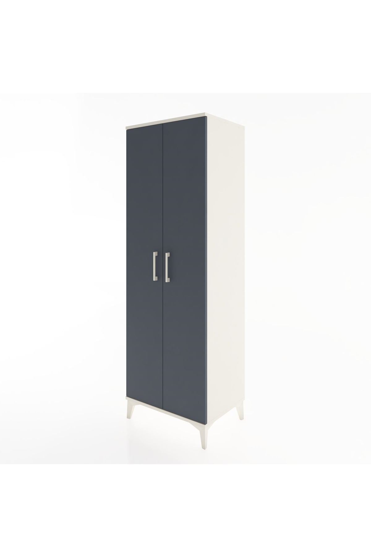 Hyperion Dolap 2 Raflı 2 Kapaklı Tek Askılı 60x44x182 Aytaşı-Antrasit