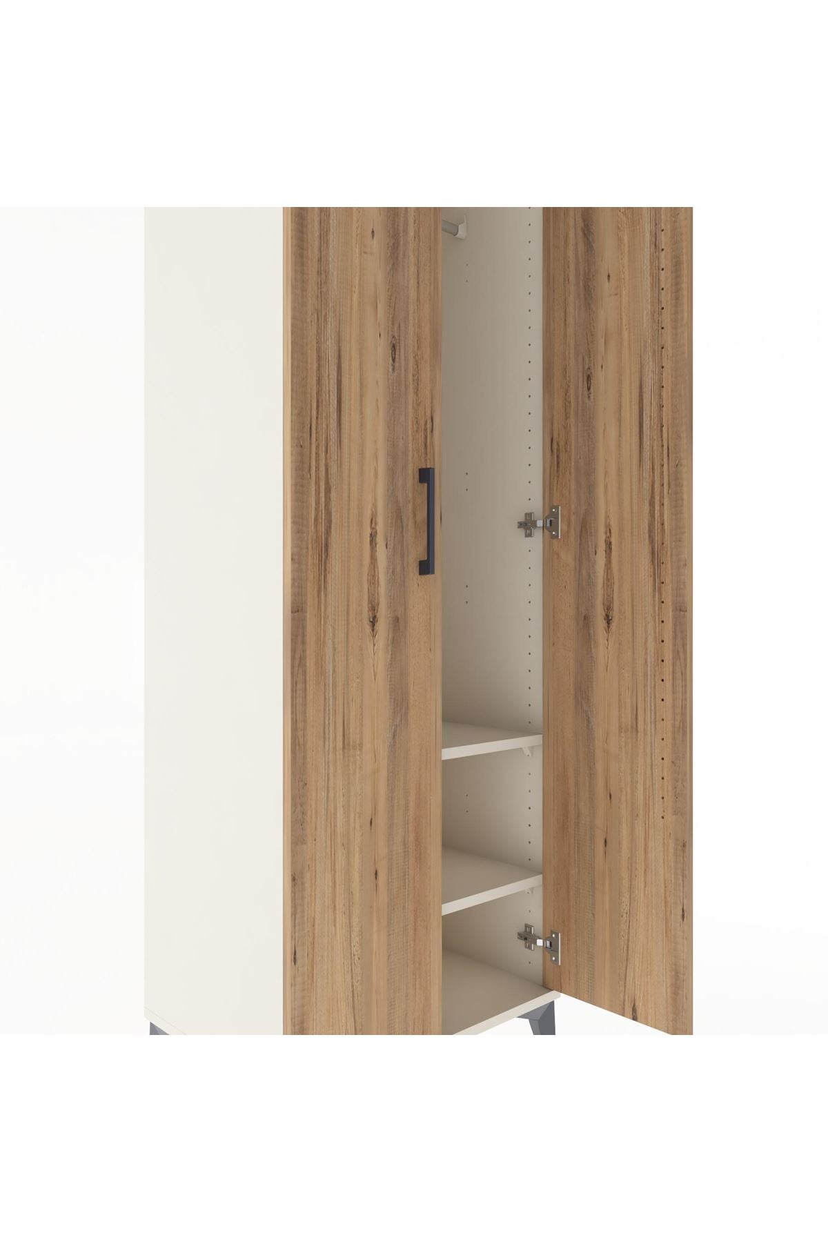 Hyperion Dolap 2 Raflı 2 Kapaklı Tek Askılı 60x44x182 Aytaşı-Çam