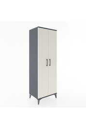 Hyperion Dolap 2 Raflı 2 Kapaklı Tek Askılı 60x44x182 Antrasit-Aytaşı