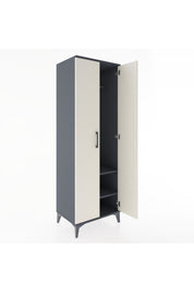 Hyperion Dolap 2 Raflı 2 Kapaklı Tek Askılı 60x44x182 Antrasit-Aytaşı