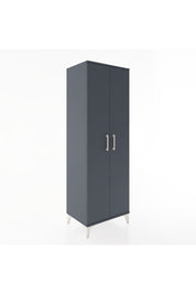 Hyperion Dolap 2 Raflı 2 Kapaklı Tek Askılı 60x44x182 Antrasit-Antrasit