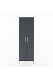 Hyperion Dolap 2 Raflı 2 Kapaklı Tek Askılı 60x44x182 Antrasit-Antrasit