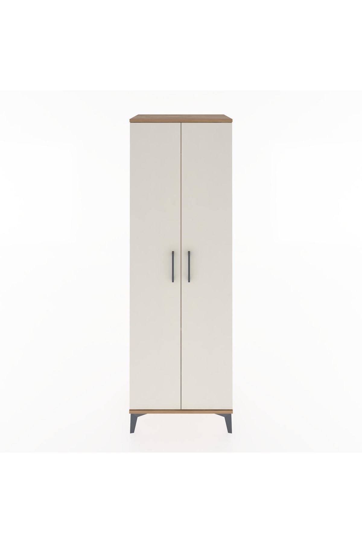 Hyperion Dolap 2 Raflı 2 Kapaklı Tek Askılı 60x44x182 Çam-Aytaşı